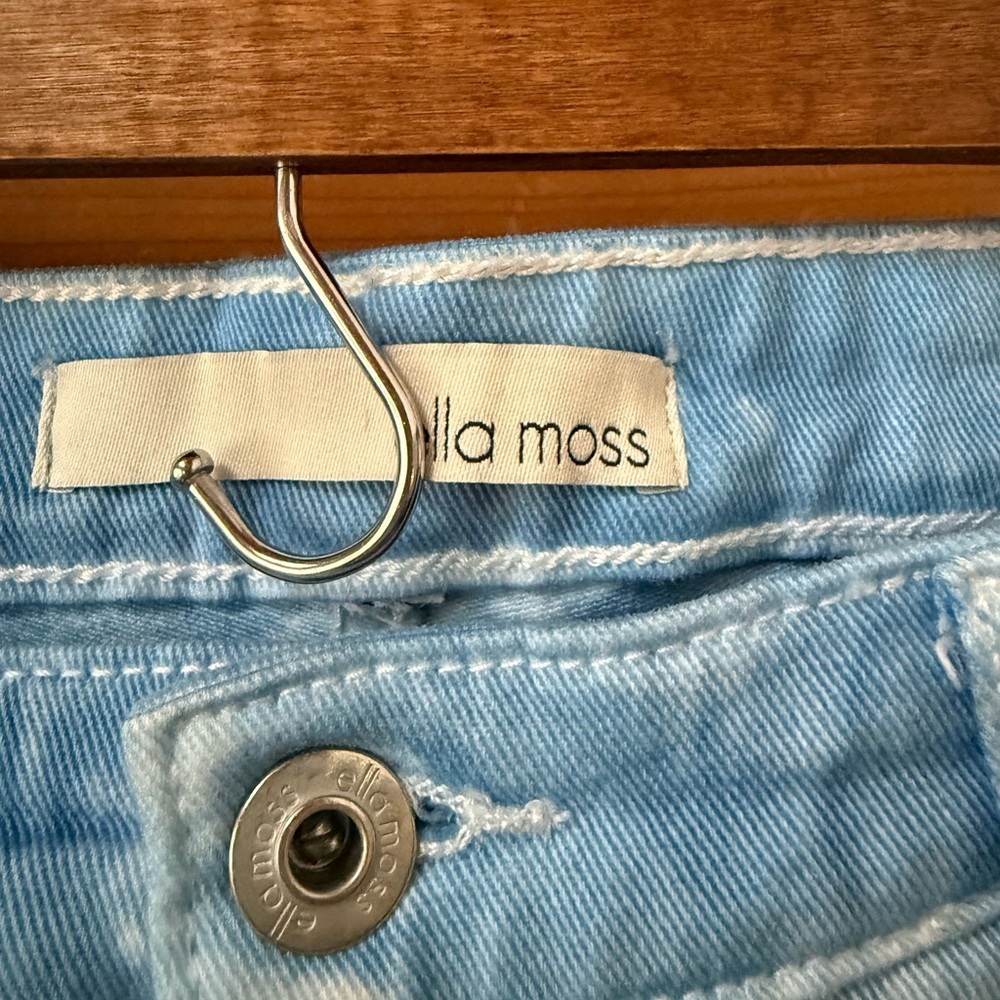 Ella Moss High Waist Straight Leg Ankle Jeans tie-dye - Picture 3 of 5
